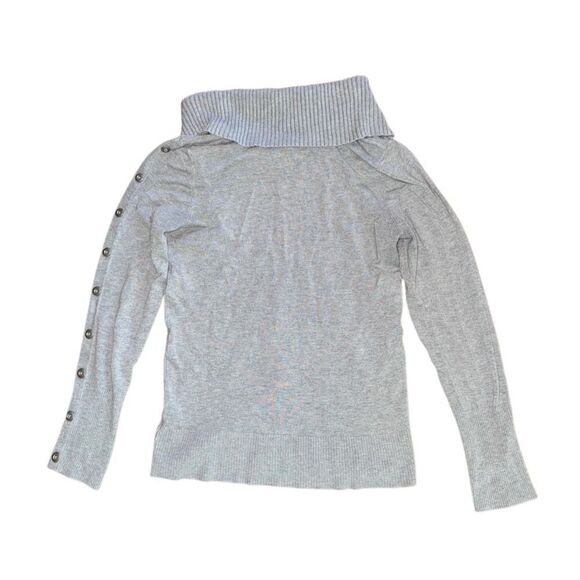 White House Black Market Womens Cowl Neck Sweater w/ Button Sleeve Detail Medium - Picture 4 of 7